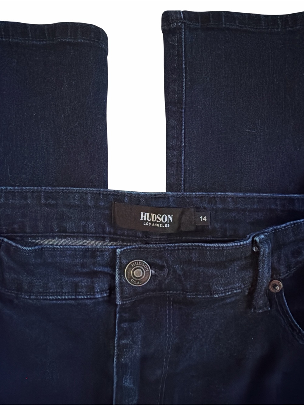 Hudson Jeans Women’s 14 High Rise Straight Dark Wash Premium Denim 28 - Picture 2 of 5